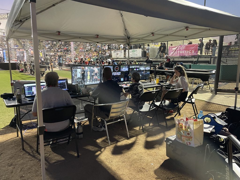 MyTV53 Sports crew producing a live baseball broadcast on location